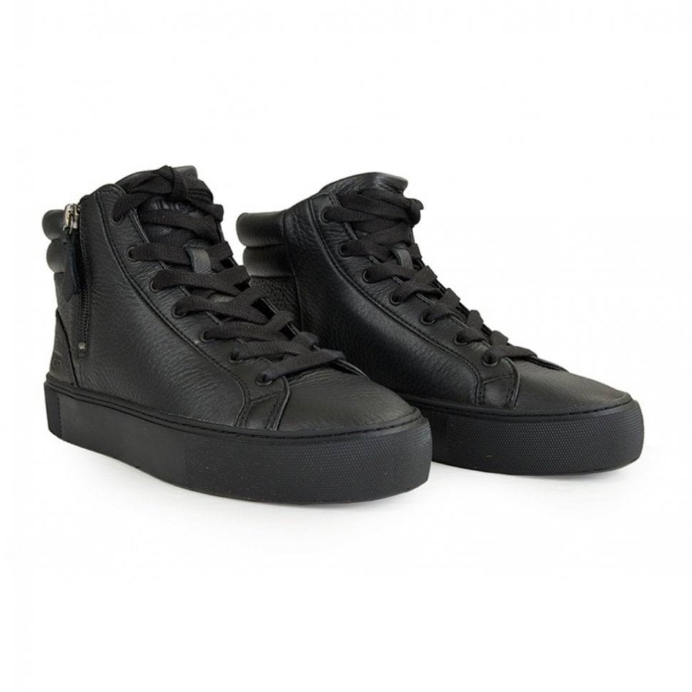 UGG Women’s Olli High Top Sneaker- Black Leather